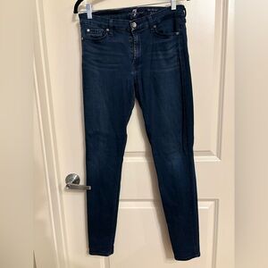 7 For All Mankind Deep Indigo Skinny Jeans